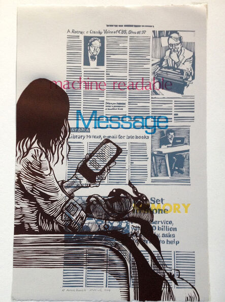 Mary V. Marsh, ‘Machine Readable: message, ereader’, 2014