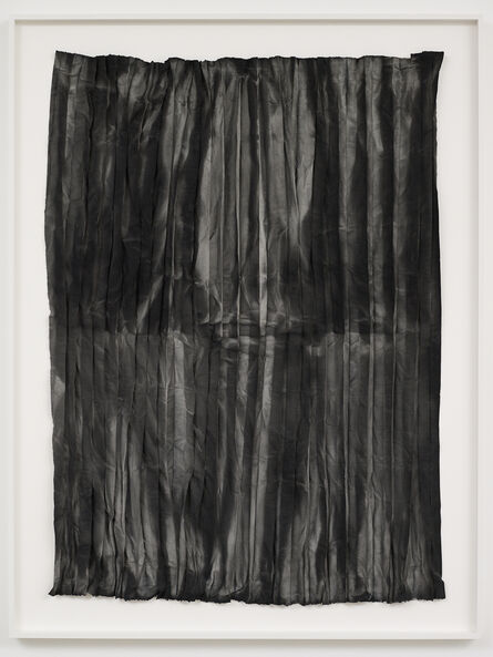 Edith Dekyndt, ‘Burned Piece (light blue linen from Tournai)’, 2020