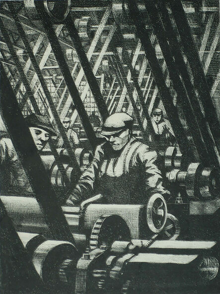 Christopher Richard Wynne Nevinson, ‘Making the Engine’, 1919
