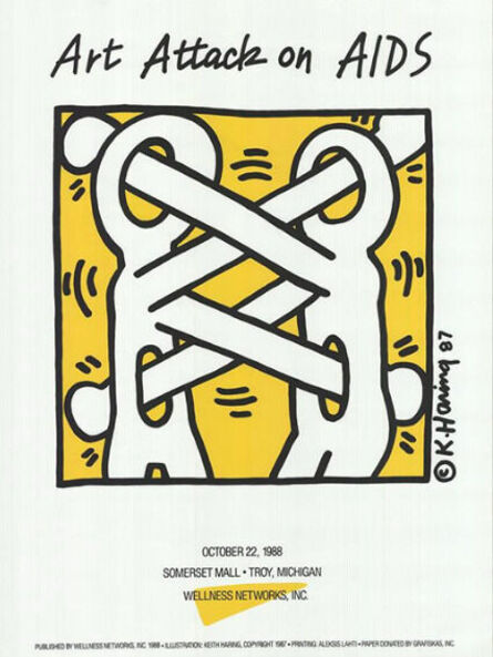 Keith Haring, ‘Art Attack On Aids’, 1988