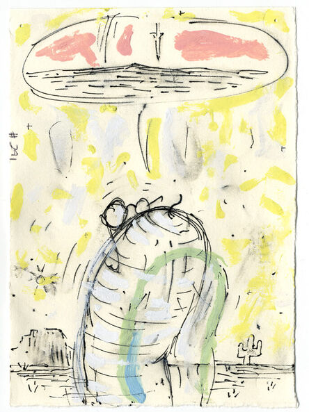 Pope.L, ‘Failure Drawing #291 Worm Thinks of Rocket and Rocket Thinks of Sea’, c. 2003-08