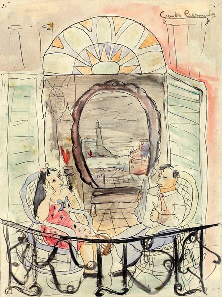 Cundo Bermúdez, ‘Couple on Balcony’, ca. 1942