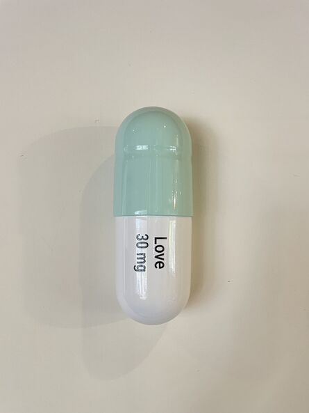 Tal Nehoray, ‘30 mg Large Love pill (mint green) - figurative sculpture’, 2022