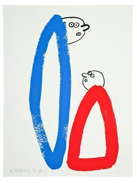 Keith Haring, ‘The Story of Red and Blue (Littmann p.132)’, 1989