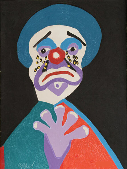 Karel Appel, ‘The clown with the golden tears’, 1978