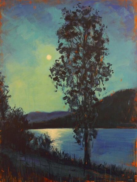 David Wilson, ‘Moonrise and Cottonwood Tree’, 2017
