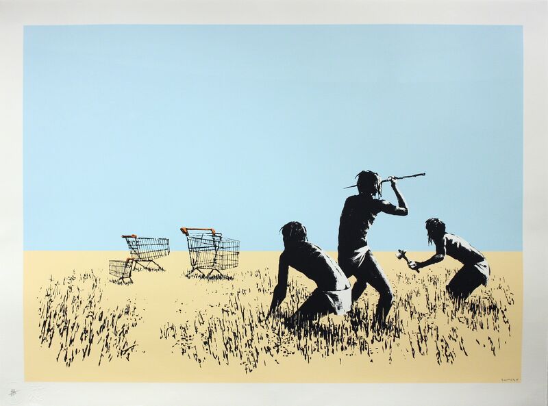 Banksy, ‘Trolley Hunters (Colour)’, 2007, Print, Screenprint on wove paper, Puccio Fine Art