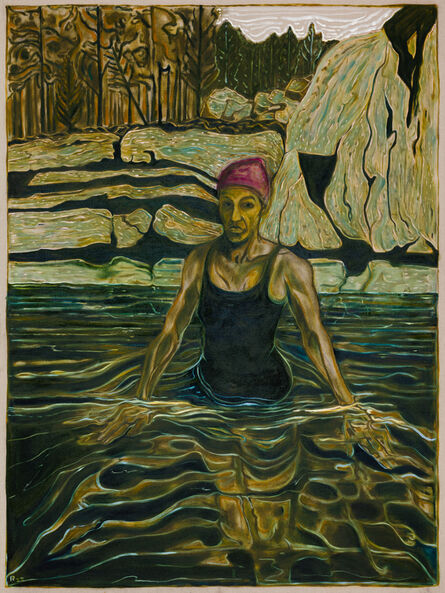 Billy Childish, ‘stood in shallows (yuba river)’, 2022