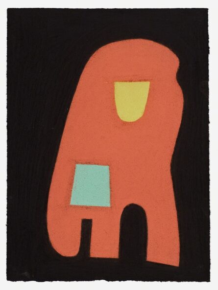 Julian Martin, ‘Untitled (Brown shape on black)’, 2014