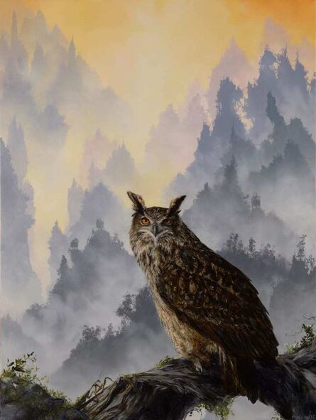Brian Mashburn, ‘Eagle Owl and Mantis’, 2021