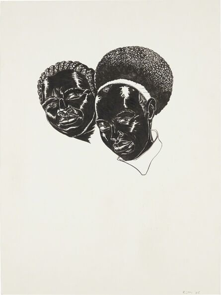 Kerry James Marshall, ‘Drawing (Two Heads) (Study for Vignette)’, 2005