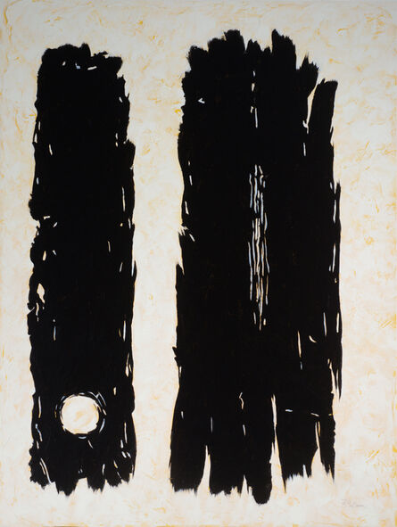 Helen Bellaver, ‘Voices No. 1013 - Contemporary Abstract Painting with Expressive Lines (Black+White)’, 2022