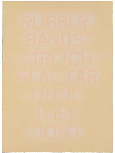 Ed Ruscha, ‘Rubber Bands (State IV)’, 2017