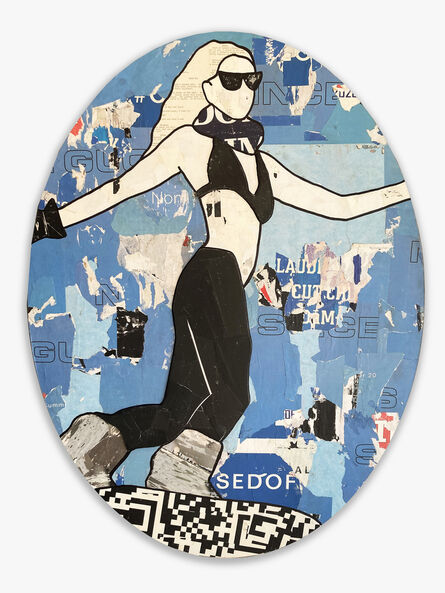 Jane Maxwell, ‘Oval Sexy Snowboarder’, 2021