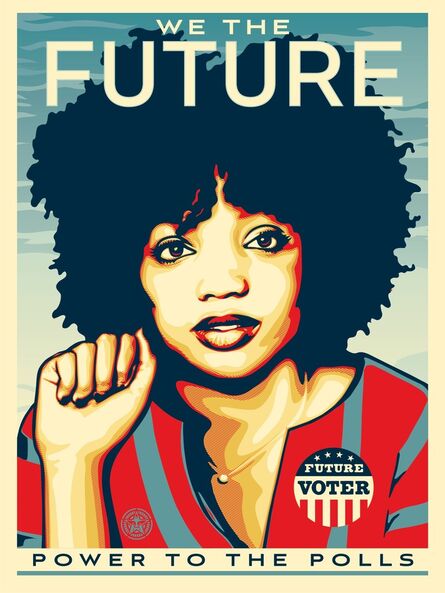 Shepard Fairey, ‘WE THE FUTURE : Power to the Polls’, 2018