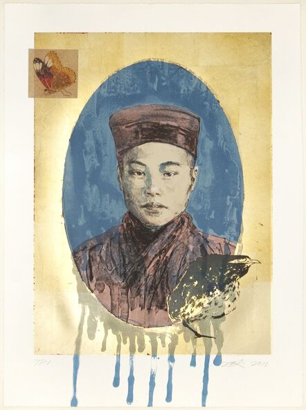 Hung Liu 刘虹, ‘Butterfly Dreams: Blue Nun’, 2011