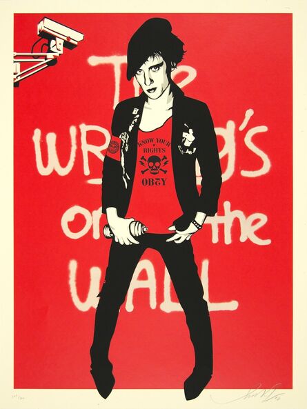 Shepard Fairey, ‘Writing on the Wall (Red)’, 2010