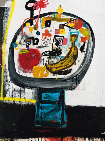 Eddie Martinez, ‘Untitled (Table with Red Apple)’, 2008