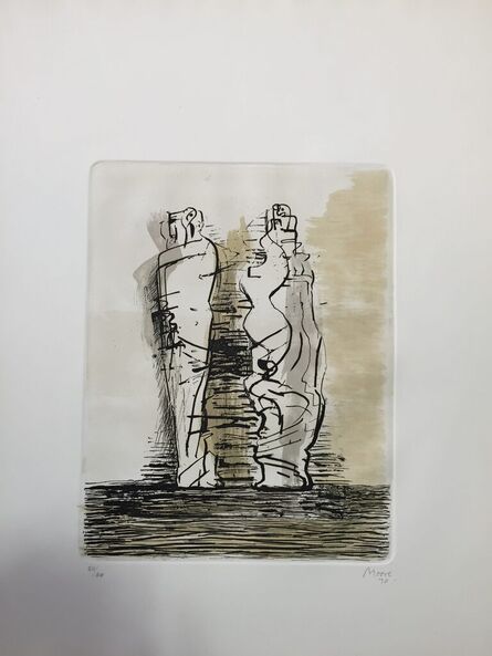Henry Moore, ‘Two Draped Standing Figures ’, 1970