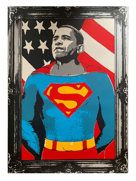 Mr. Brainwash, ‘Obama, Superman (Silver)’, 2009
