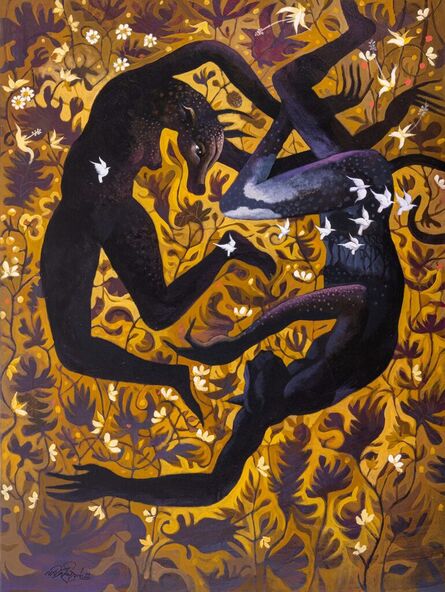 Nazir Tanbouli, ‘The love Affair Of The Gazal And The Jaguar’, ca. 2019