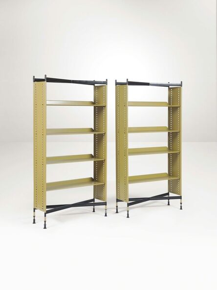 Studio BBPR, ‘A pair of bookcases from the Spazio series with a metal sheet structure and adjustable shelves’, 1970 ca.