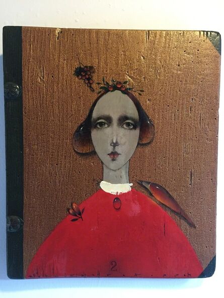 Mahmut Karatoprak, ‘Lady with grapes in red ’, 2017