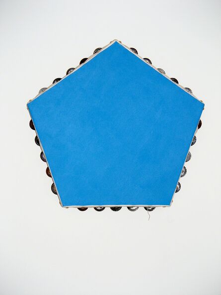 Scoli Acosta, ‘Blue Pentagonal Monochrome (tambourines)’, 2012-2014