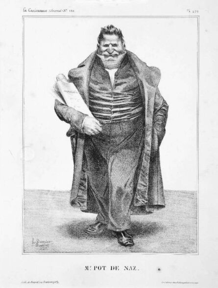 Honoré Daumier, ‘M. Pot de Naz’, 1833