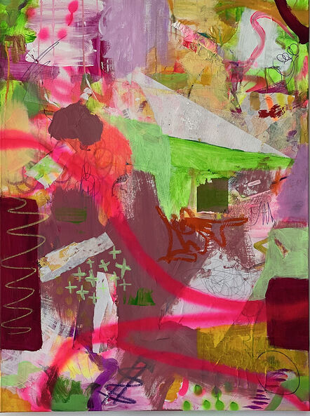Amy Smith, ‘Raspberry Sherbert - acrylic on canvas’, 2022