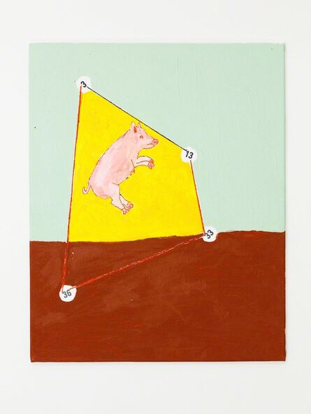 Mladen Stilinovic, ‘Pig, Trapeze, Numbers’, 2013