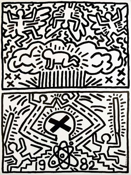 Keith Haring, ‘Keith Haring Nuclear Disarmament poster 1982 ’, 1982