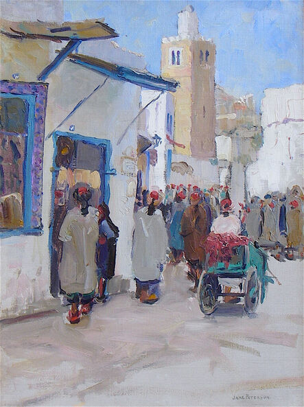 Jane Peterson, ‘A Busy Corner Tunis’, ca. 1910