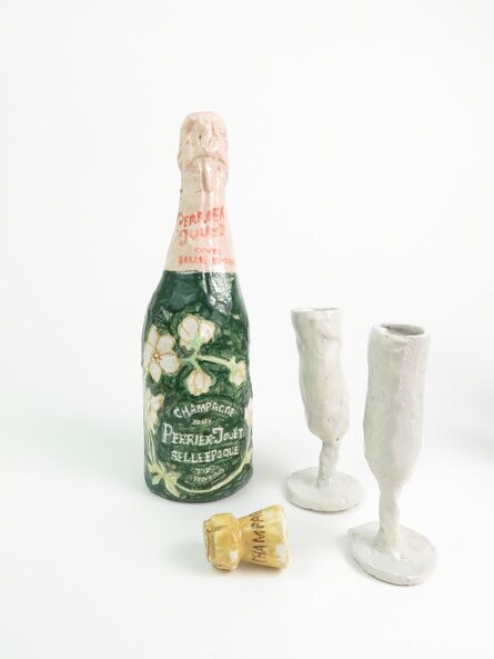 Rose Eken, ‘Belle Époque Champagne Bottle with Two Empty Glasses and Cork’, 2018