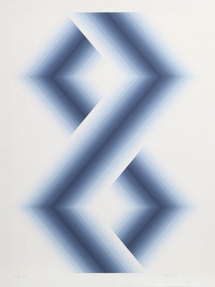 Babe Shapiro, ‘Blue Hexagons’, 1971