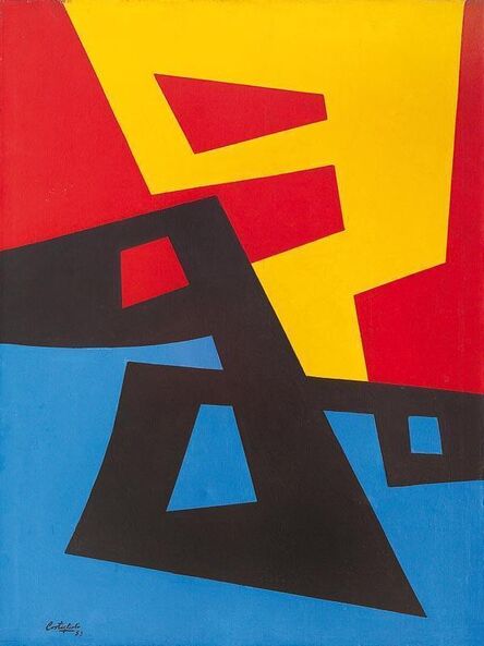 José Pedro Costigliolo, ‘Formas en amarillo, rojo, negro, y azul’, 1953