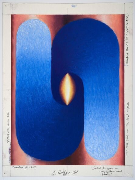 Loie Hollowell, ‘Linked Lingam in Blue, Yellow and Peach’, 2018