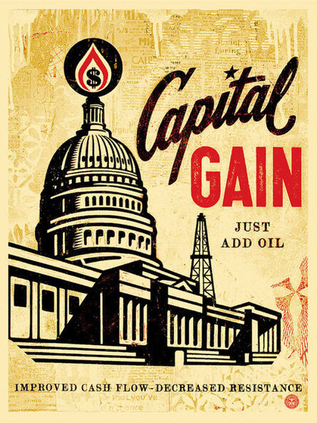 Shepard Fairey, ‘capital gain’, 2015