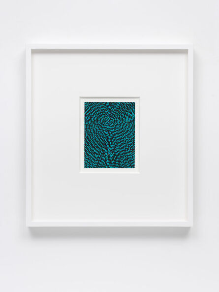 Jennifer Guidi, ‘Untitled (Turquoise Gouache Universe Mandala, Green, Gold and Blue, Black Ground)’, 2022
