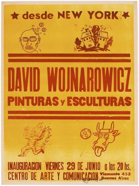 David Wojnarowicz, ‘desde NEW YORK, David Wojnarowicz, Pinturas y Esculturas, CENTRO DE ARTE Y COMUNICACIÓN’, 1984