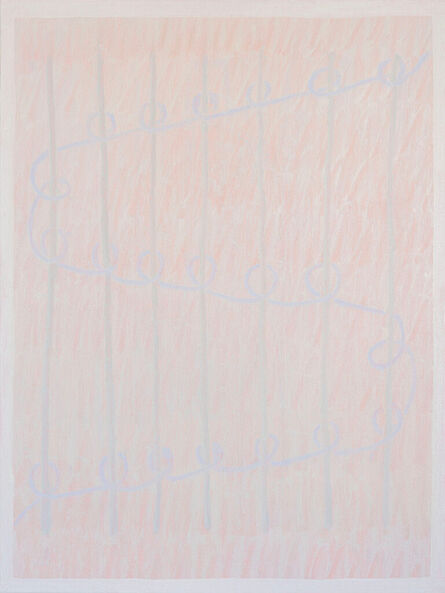 Aschely Cone, ‘Soumak I, Lavender Thread, Peach Veil’, 2023