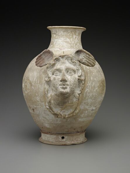 ‘Canosan White-Ground Amphora with Protomes: Medusa and Centaurs’, 3rd or 2nd century B.C.