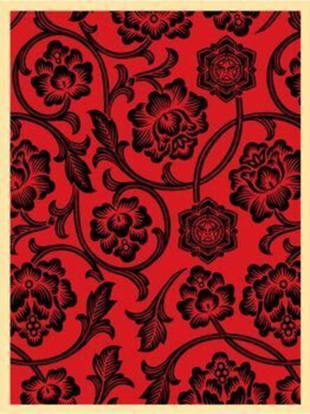 Shepard Fairey, ‘Flower Vine Black and Red’, 2009