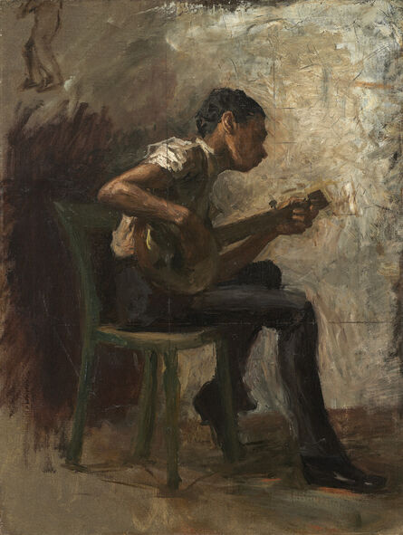 Thomas Eakins, ‘Study for "Negro Boy Dancing": The Banjo Player’, probably 1877