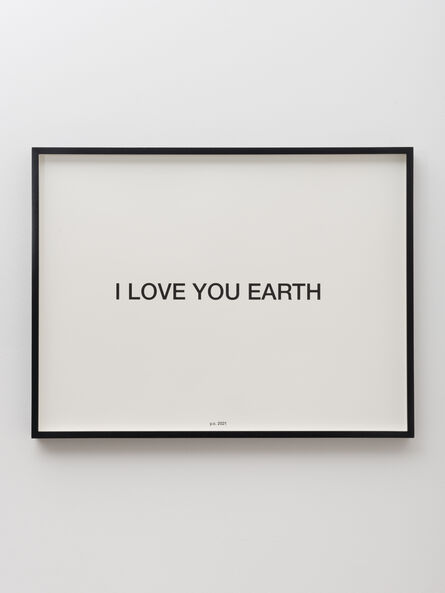 Yoko Ono, ‘I LOVE YOU EARTH’, 2021