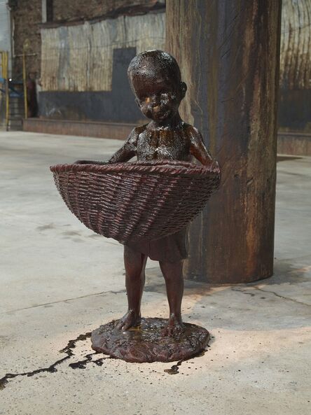Kara Walker, ‘African Boy Attendant Curio with Molasses and Brown Sugar, from "The Marvelous Sugar Baby" Installation at the old Domino Sugar Factory Warehouse. (Front Basket) ’, 2014
