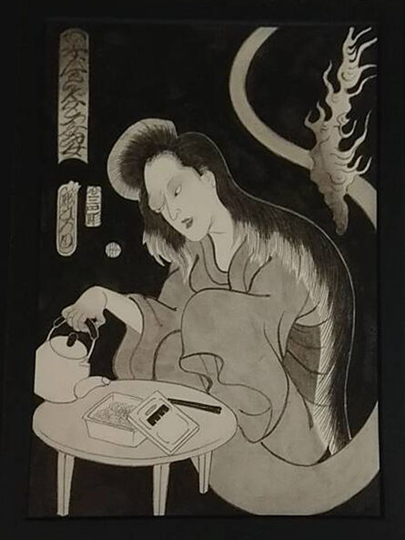 Horihiro Mitomo, ‘カップ焼ソバ食べる女’, 2019