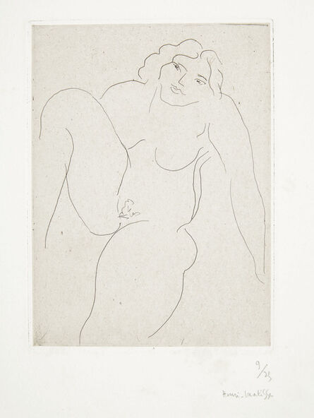 Henri Matisse, ‘Nu de face, jambe droite repliée’, 1929