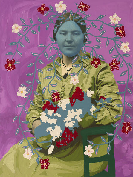 Daisy Patton, ‘Untitled (Blue Woman with Bouquet)’, 2020