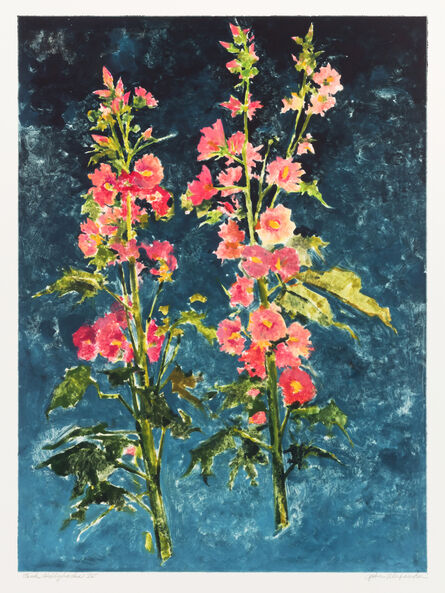 John Alexander, ‘Pink Hollyhocks IV’, 2019